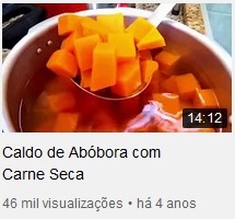 Caldo de Abóbora com Carne Seca