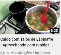 Caldo com Talos de Espinafre