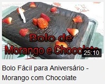 Bolo Fcil para Aniversrio - Morango com Chocolate