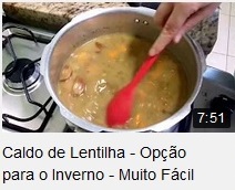 Caldo de Lentilha  Opo para Inverno  Muito Fcil