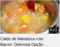 Caldo de Mandioca com Bacon