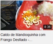 Caldo de Mandioquinha com Frango Desfiado